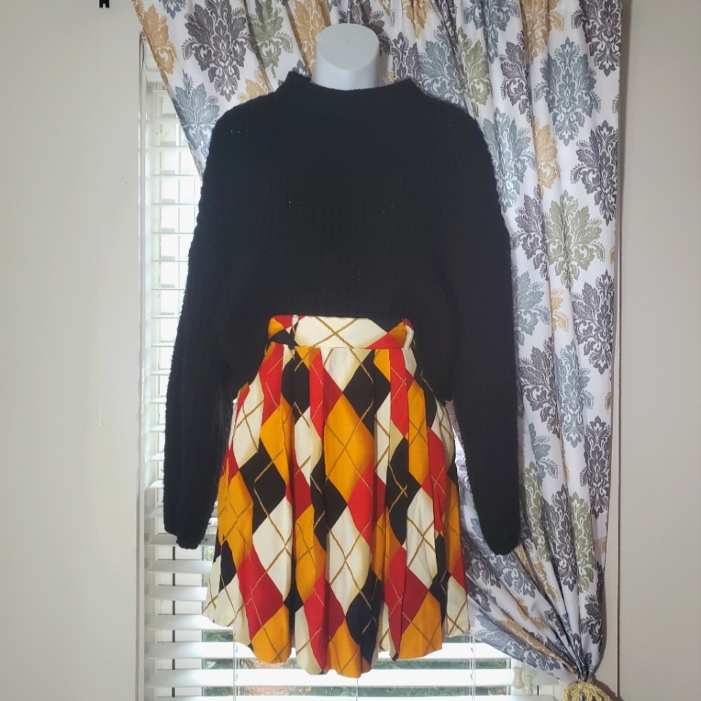 Vintage Jones New York argyle skirt